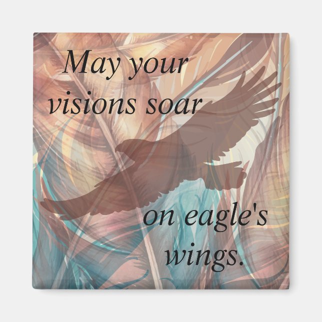 Imã Águia mole e pena (Frente)