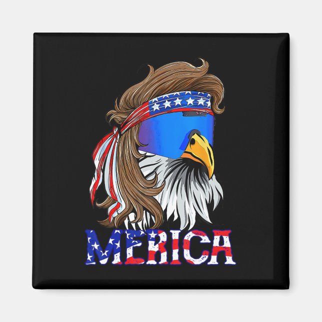 Imã Águia Mullet Óculos De Sol Merica 4 De Julho EUA A (Frente)