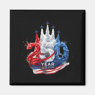 Imã Águia Patriótica e Bandeira 250 Anos Americana 4 d