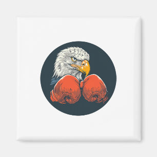 Imã Águia Poderosa Com Luvas De Boxing Para Um Lo Dinâ