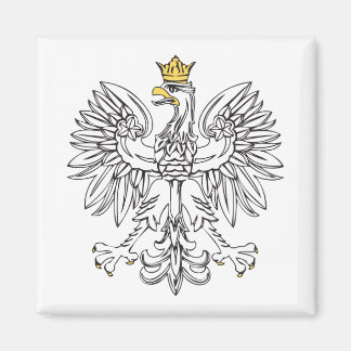 Imã Águia Polonesa com Dourada Coroa