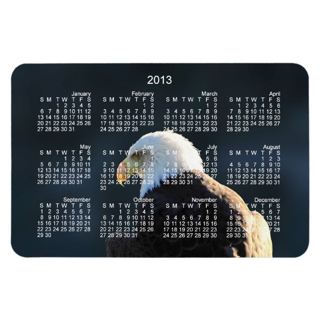Ímã Águia Solitária; Calendário 2013 (Horizontal)