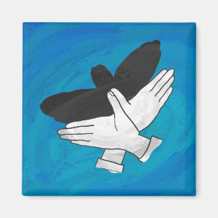 Imã Águia Sombra em Azul