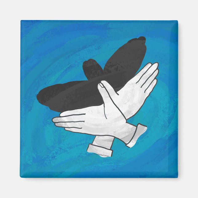 Imã Águia Sombra em Azul (Frente)