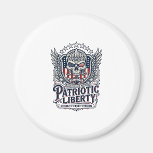 Imã Águia Tática Patriótica Caveira Inspirada no Milit