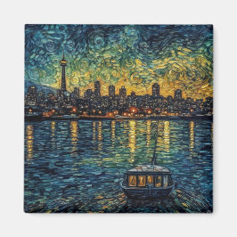 Imã Agulha do espaço no estilo van Gogh