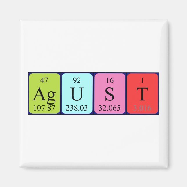 Imã Agust mesa periódica ímã (Frente)