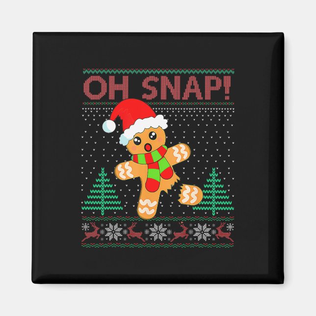 Imã Ah, Pão de Gingerpão Feliz Natal Pajam (Frente)
