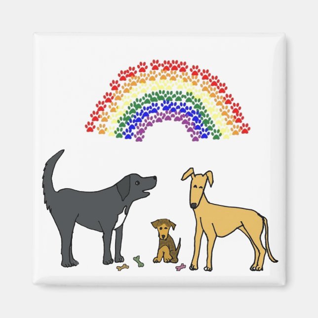 Imã AH- Pups e íman arco-íris (Frente)