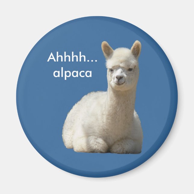 Imã Ahhhh Alpaca Magnet (Frente)