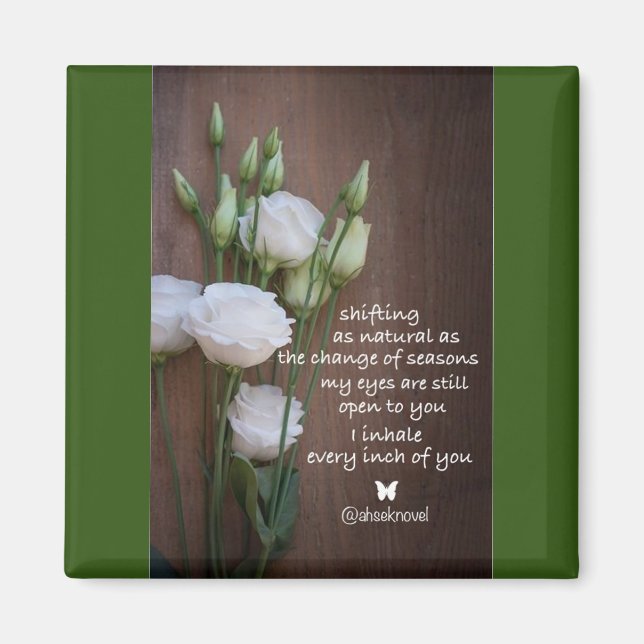 Imã Ahsek Novel Poetry Magnet 1 (Frente)