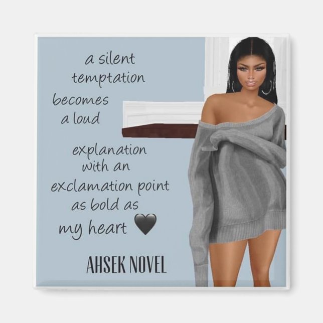 Imã Ahsek Novel Poetry Magnet 3 (Frente)