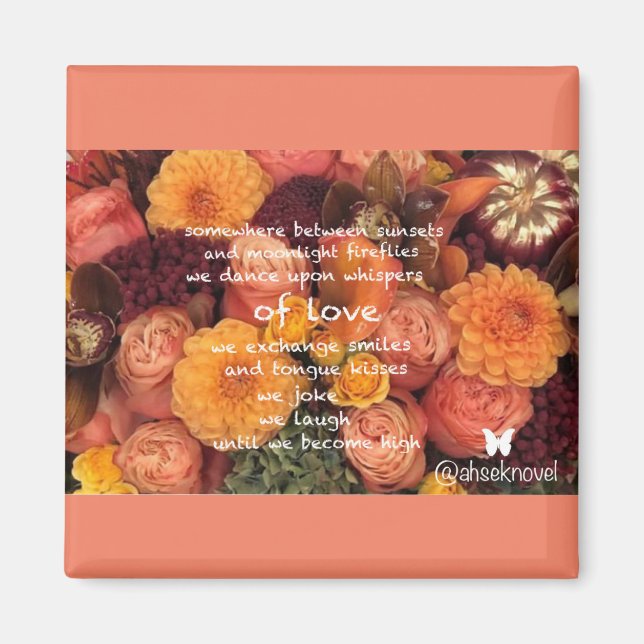 Imã Ahsek Novel Poetry Magnet 5 (Frente)