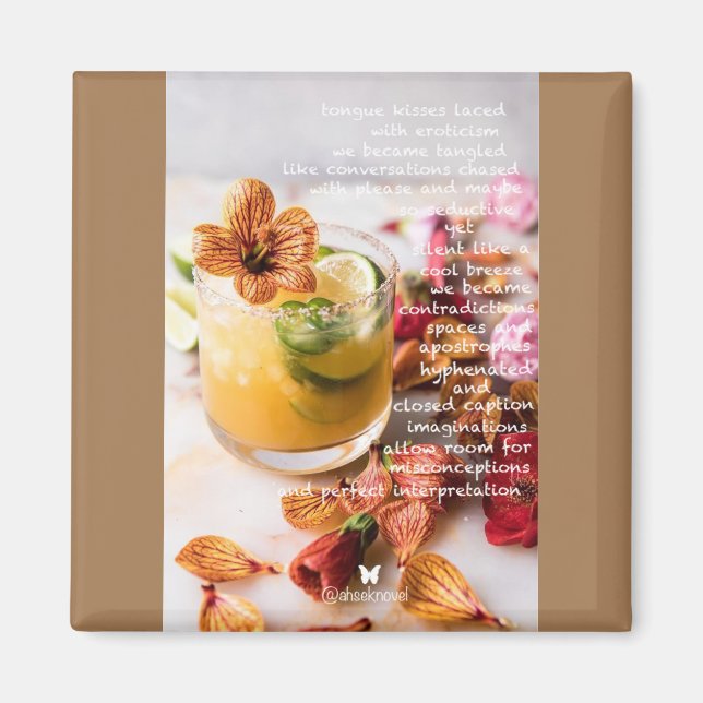 Imã Ahsek Novel Poetry Magnet 8 (Frente)