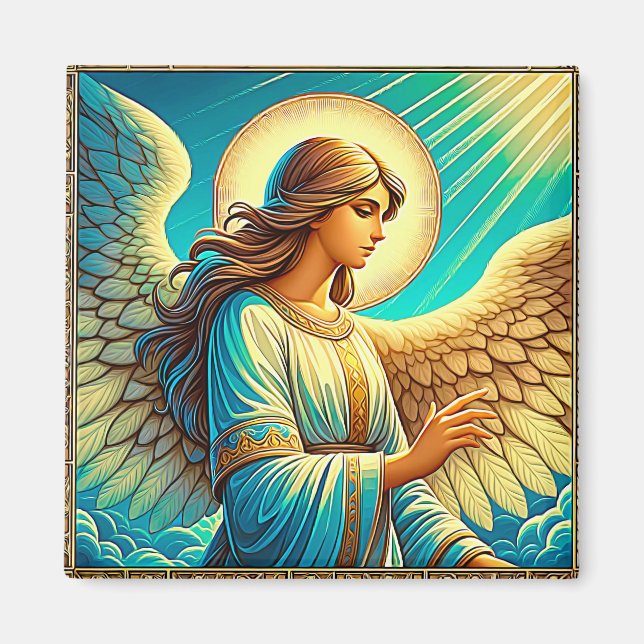 Imã AI Belo Efeito Expressionista de Anjo (Frente)