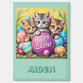 Imã AIDEN ~ EASTER KITTENS Easter Eggs~  Magnet