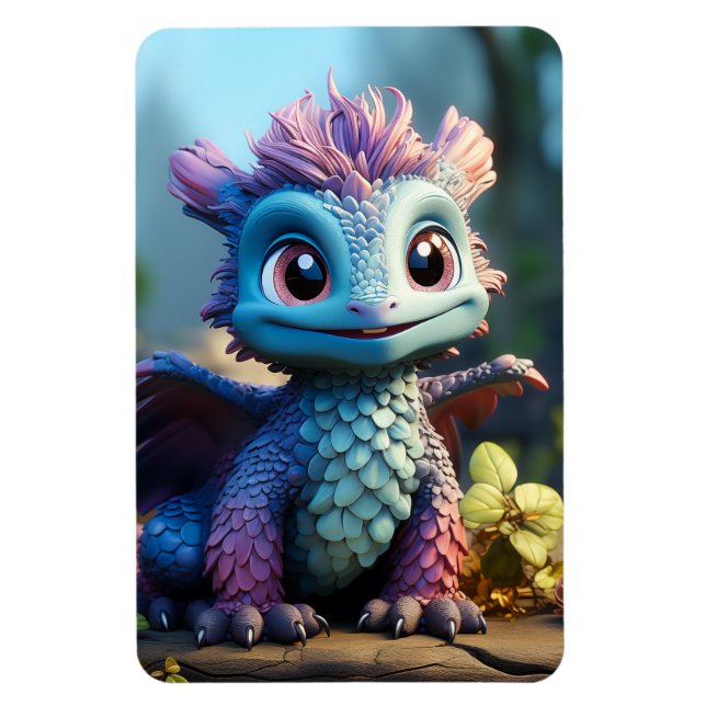 Ímã Aiden, um Dragão Whimsical (Vertical)