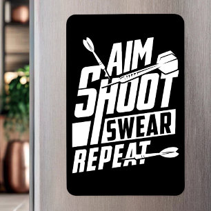 Ímã Aim Shoot Swear Repetir - Jogador Engraçado
