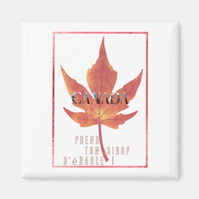 Imã Aimant carrée/Canada Maple Leaf Magnet (Frente)