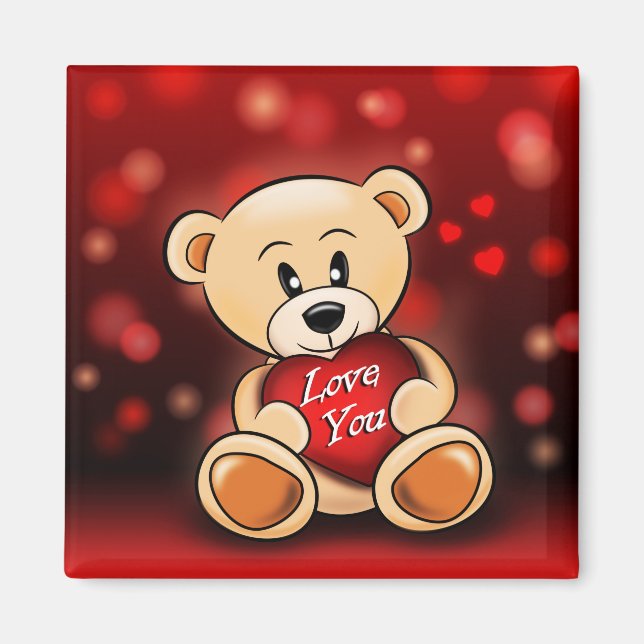 Imã Aimant L'ourson t'aime (Frente)