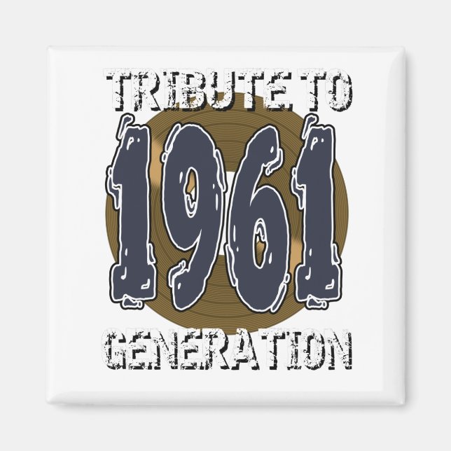 Imã Aimant Tribute ao aniversário da geração 1961 (Frente)