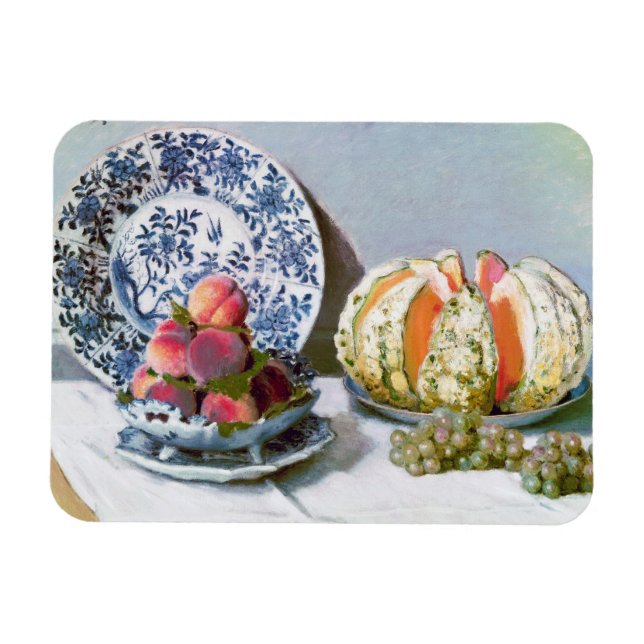 Ímã Ainda com Melon, 1872 Claude Monet (Horizontal)