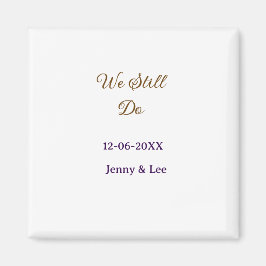 Imã Ainda fazemos rosa marrom nome data ano boho retrô