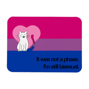 Ímã Ainda sou um gato bissexual com bandeira bissexual