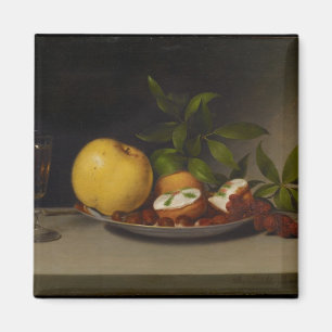 Imã Ainda vida com fruta, bolos e vinho, 1821