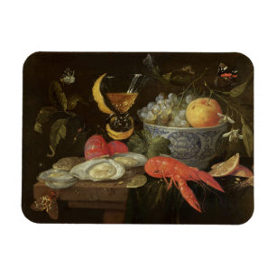 Ímã Ainda vida com fruta e marisco, 1653 (óleo sobre