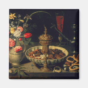 Imã Ainda vida das flores e dos frutos secos, 1611