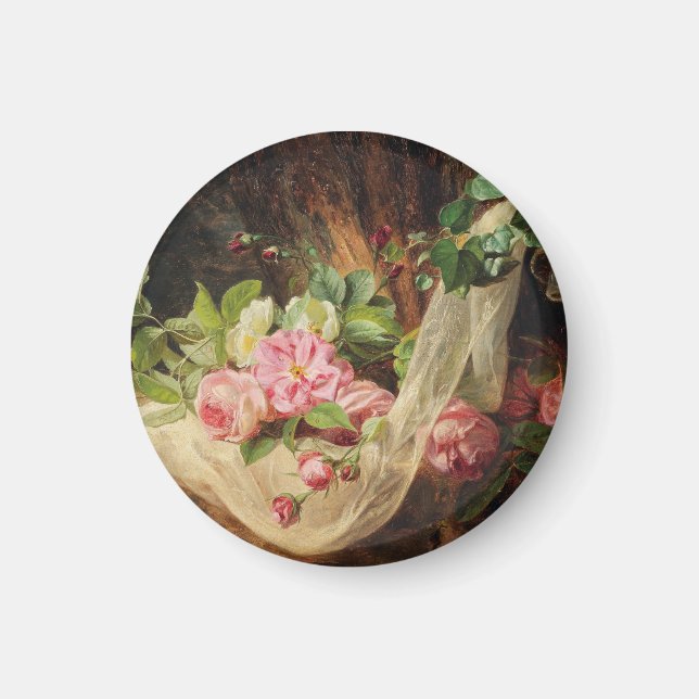 Imã "Ainda viva com Rosas no chão da floresta" - Lach  (Frente)