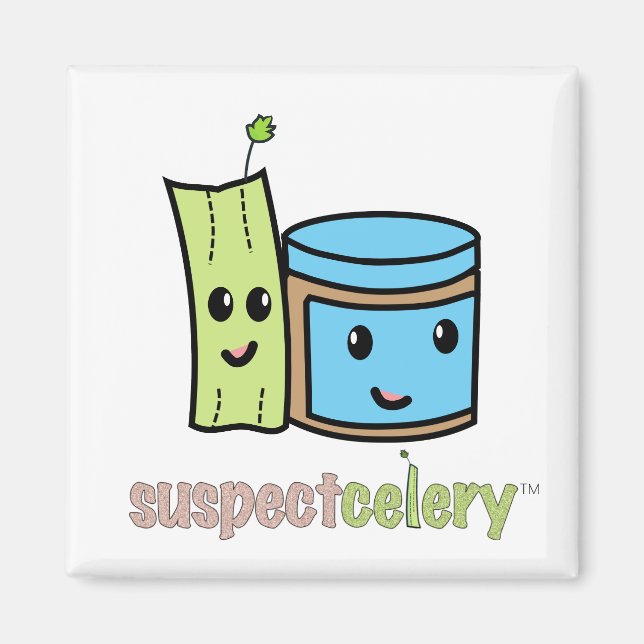 Imã Aipo SupectCelery™ BFFs Cute Celery + Manteiga de  (Frente)