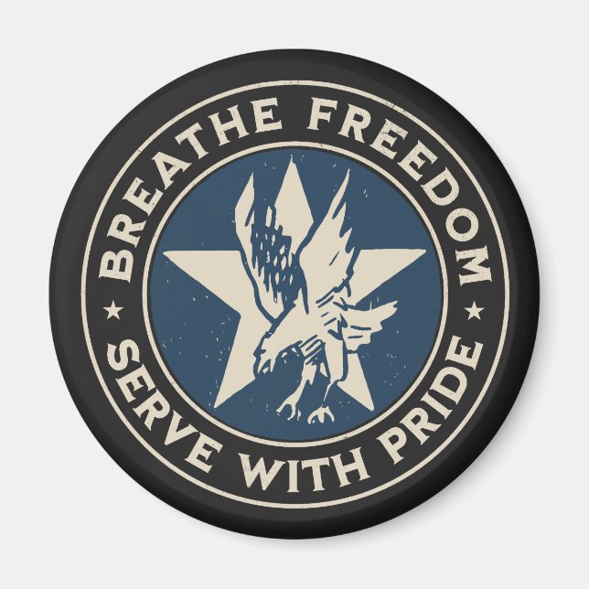 Imã Air Force - Breathe freedom, serve with pride. (Frente)