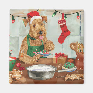 Imã Airedale Terrier Festa de Natal: Panificação Festi
