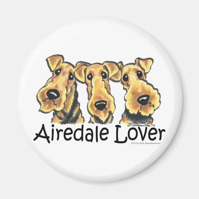 Imã Airedale Terrier Lover (Frente)