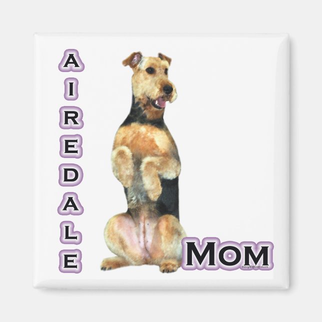Imã Airedale Terrier Mãe 4 - Magnet (Frente)