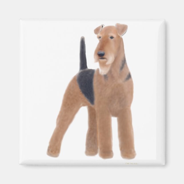 Imã Airedale Terrier Magnet (Frente)