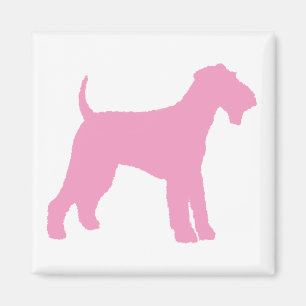 Imã Airedale Terrier (rosa)