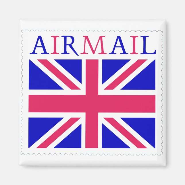 Imã Airmail Union Jack Flag (Frente)