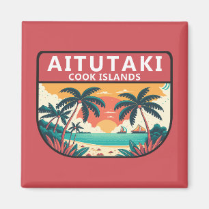 Imã Aitutaki Cook Islands Retro Emblem