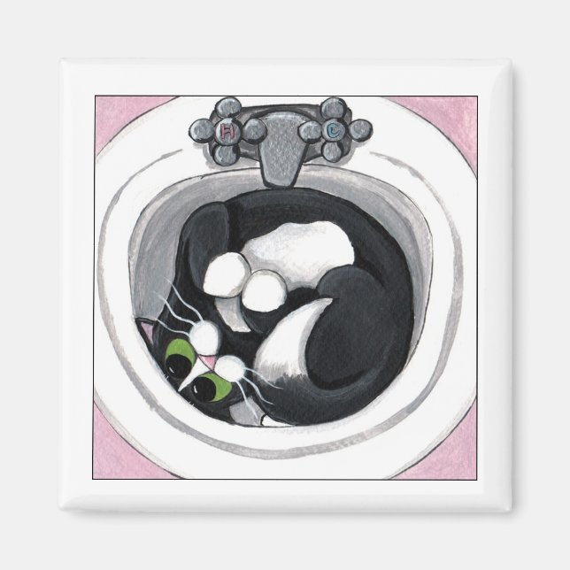 Imã Ajustado Apertado - Magnético Gato Preto (Frente)