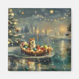 Imã Akita Christmas Festiage Voyage