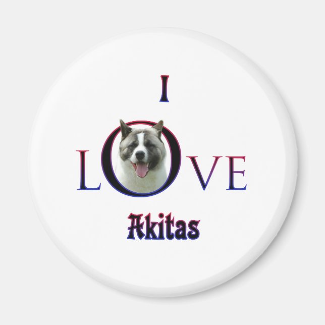 Imã Akita I Love (Frente)