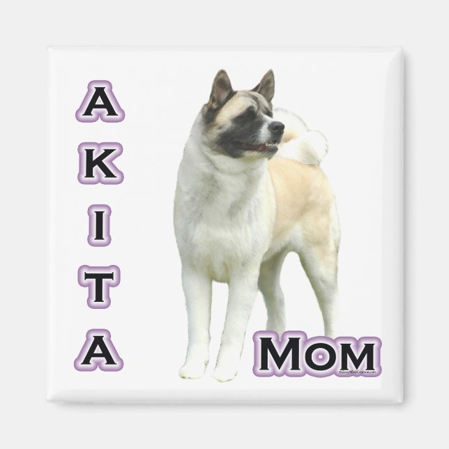 Imã Akita Mãe 4 - Magnet (Frente)