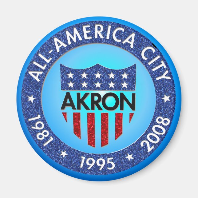 Imã Akron all America City Magnet (Frente)