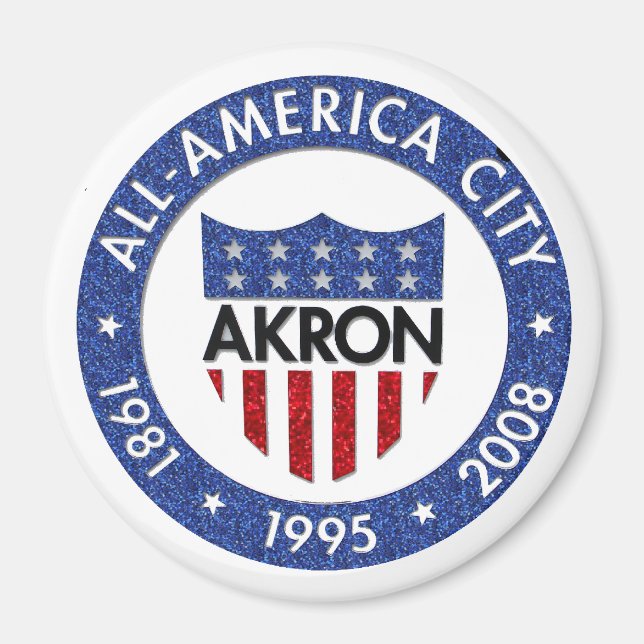 Imã Akron all America City Magnet (Frente)