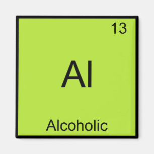 Imã Al - Símbolo de Elemento Químico Alcoólico Diverti