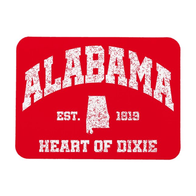 Ímã Alabama, Coração de Dixie (Horizontal)