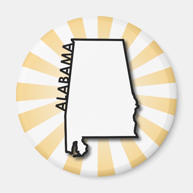 Imã Alabama Dourado Burst (Frente)
